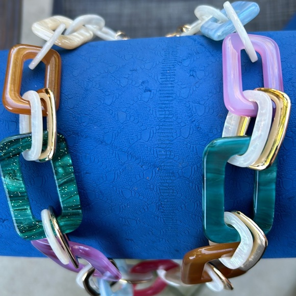 Denis and Charles Lucite and Metal Necklace - Picture 17 of 17